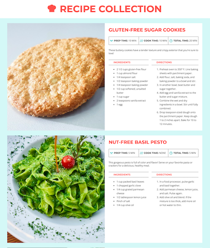 recipe card